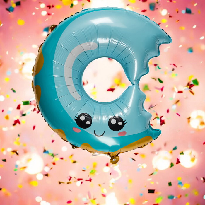 Party Time Globo de Aluminio Kawaii con Diseño de Donut o Cupcake para Fiestas - 55 cm