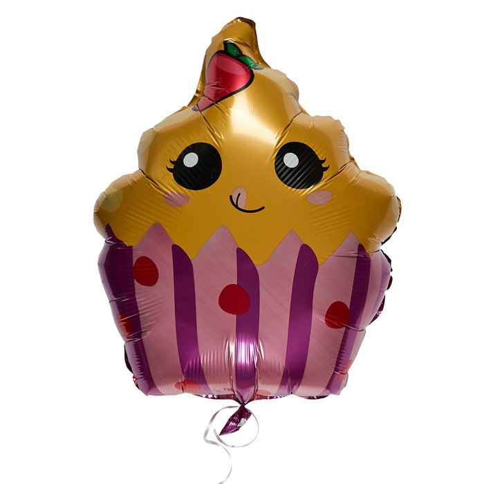 Party Time Globo de Aluminio Kawaii con Diseño de Donut o Cupcake para Fiestas - 55 cm