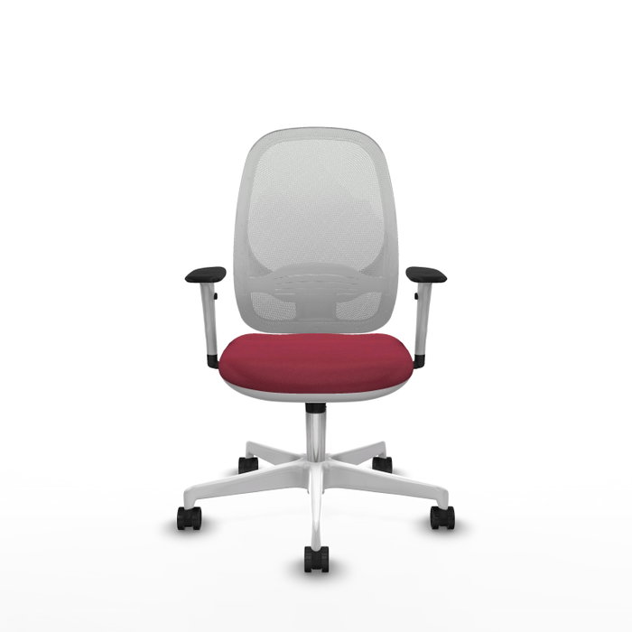 PIQUERAS Y CRESPO Silla de oficina Cilanco con mecanismo Sincro, Granate y Blanco PIQUERAS Y CRESPO Silla de oficina Cilanco con mecanismo Sincro, Granate y Blanco