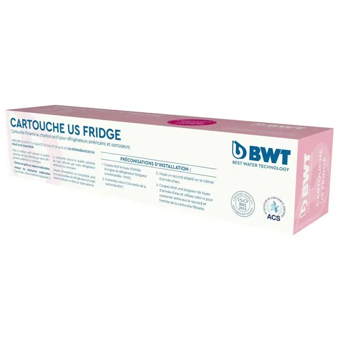 BWT Membrana de Ósmosis Cartucho Filtro Carbón Activado para Ósmosis Inversa y Frigorífico Americano BWT Membrana de Ósmosis Cartucho Filtro Carbón Activado para Ósmosis Inversa y Frigorífico Americano