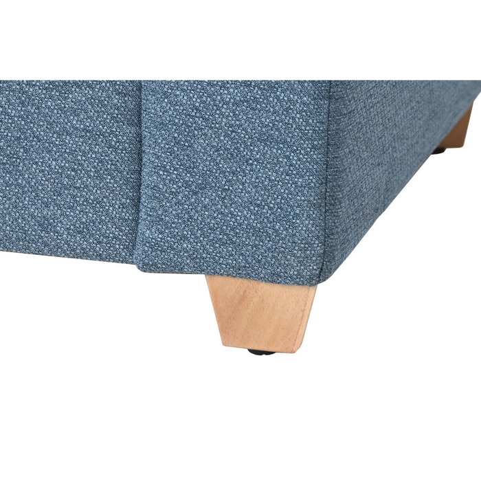 DKD Home Decor Descalzadora de Poliéster Azul con Almacenaje Interior DKD Home Decor Descalzadora de Poliéster Azul con Almacenaje Interior