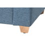 DKD Home Decor Descalzadora de Poliéster Azul con Almacenaje Interior