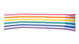 Paraviento 5 Palos Acero Polyester Rayas de Colores 480X80 cm Playa, Piscina, Jardin y Camping 10497