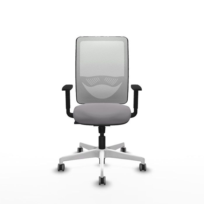 PIQUERAS Y CRESPO Silla de oficina Zulema con mecanismo Sincro Gris y Blanco