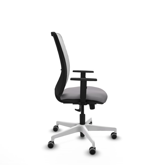 PIQUERAS Y CRESPO Silla de oficina Zulema con mecanismo Sincro Gris y Blanco
