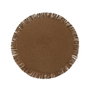 Versa Salvamantel con Flecos Marrón Claro, Fabricado en 95% Papel y 5% Poliéster, Dimensiones 38x38 cm y 0.2 cm de Grosor (6 Unidades)