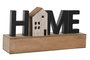 DKD Home Decor Decoración LED MDF Natural 34x8x17