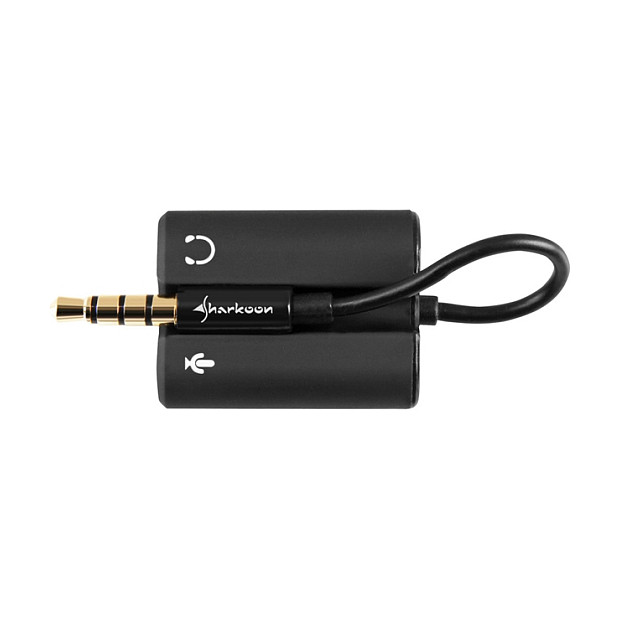 Sharkoon PMP35 Adaptador de Audio 3.5mm Macho a 3.5mm Hembra Negro 0.12m