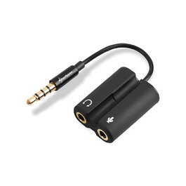 Sharkoon PMP35 Adaptador de Audio 3.5mm Macho a 3.5mm Hembra Negro 0.12m