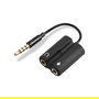 Sharkoon PMP35 Adaptador de Audio 3.5mm Macho a 3.5mm Hembra Negro 0.12m