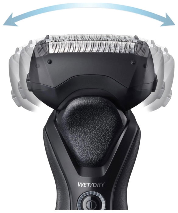 Panasonic ES-RT37-K503 Maquinilla de afeitar eléctrica para hombre, recargable, 54 min de uso inalámbrico, negro