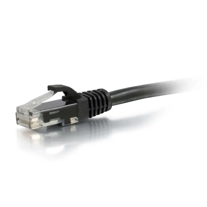 C2G 83184 Cable de Red Patch Cat5e U/UTP 3 m, 24 AWG, 350 MHz, Conectores RJ-45 Macho con Chapado en Oro, Funda Antiganche Negra