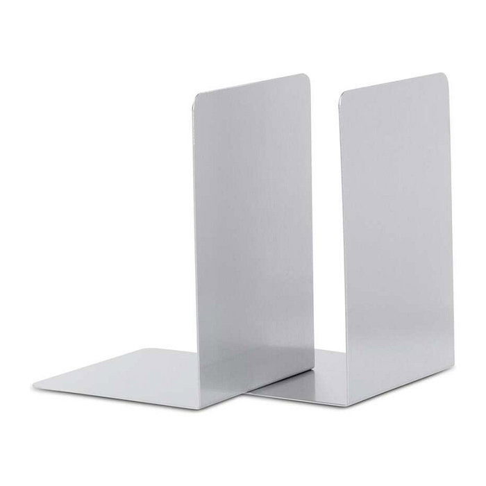 MAUL Sujetalibros Plata 12,0 x 12,0 x 17,5 cm - 2 Piezas