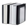 MAUL Sujetalibros Plata 12,0 x 12,0 x 17,5 cm - 2 Piezas