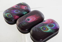 DKD Home Decor Estuche Lentillas Peacock Negro Multicolor 5.7 x 3 x 9.6 cm (12 Unidades)