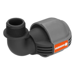 Gardena Sprinklersystem L-Stück 25 mm x 3/4"-Außengewinde, Referencia 2781-20, Color Negro y Gris