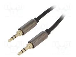 4CARMEDIA Cable Jack 3,5mm 3pin con conectores dorados 1m