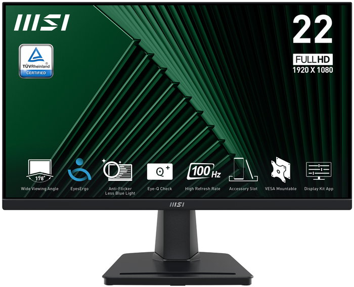 MSI Monitor MP225V 22 Pulgadas VA FHD 100Hz 1ms