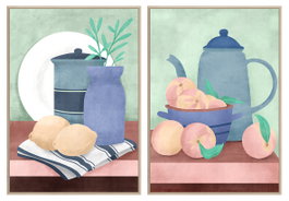 DKD Home Decor Cuadro PS Lienzo para Cocina Enmarcado 53x4,5x73 cm