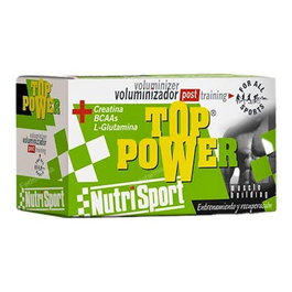 NUTRISPORT Top Power Fresa 24Sbrs. Complemento Alimenticio para Deportistas Masa Muscular y Rendimiento