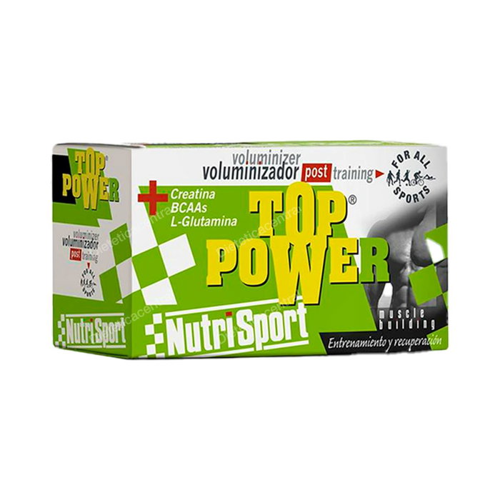 NUTRISPORT Top Power Fresa 24 Sobres - Complemento Alimenticio con Proteína, Creatina y BCAAs para Deportistas NUTRISPORT Top Power Fresa 24 Sobres - Complemento Alimenticio con Proteína, Creatina y BCAAs para Deportistas