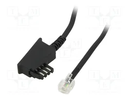 GOOBAY Cable telefónico RJ11 a TAE F, 6m, negro