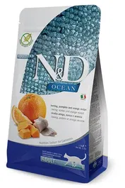 Farmina N&D Cat Ocean Pumpkin Arenque 1,5 kg - Alimento Completo Para Gatos Adultos Sin Cereales Con Calabaza Y Pescado