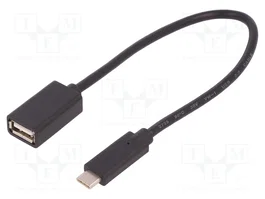 QOLTEC Cable USB 2.0 de USB A a USB C de 0,25m