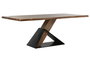 DKD Home Decor Mesa de Comedor Acacia y Metal Natural 200x100x76 cm