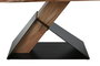DKD Home Decor Mesa de Comedor Acacia y Metal Natural 200x100x76 cm