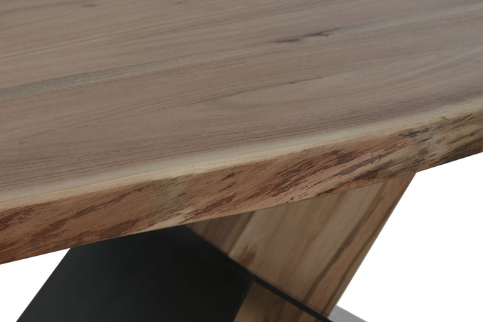 DKD Home Decor Mesa de Comedor Acacia y Metal Natural 200x100x76 cm