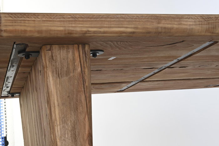 DKD Home Decor Mesa Comedor Alpino Natural Madera Reciclada Pino 180 x 90 x 77 cm
