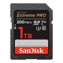 Sandisk Extreme PRO Tarjeta de Memoria SDXC de 1TB con Velocidad de Lectura de 200MB/s