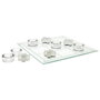 Mister Gadget Juego Tres En Raya Vidrio Decorativo Pieza Clásica de Mesa para Relajación y Diversión