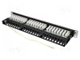 Lanberg Patch Panel 48 puertos 1U 19 pulgadas Cat.5e FTP apantallado negro