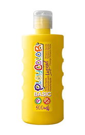 Tempera Playcolor Liqüid Liquida 500 Ml (Botella) Amarillo (Set de 6)