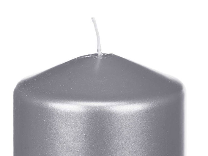 Acorde Vela Taco Plata 15.5 cm (Alto) x 7 cm (Ancho) x 7 cm (Largo) Cera (Set de 12)