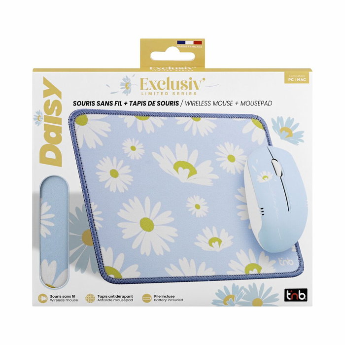 TNB DAISY Pack ratón + alfombrilla