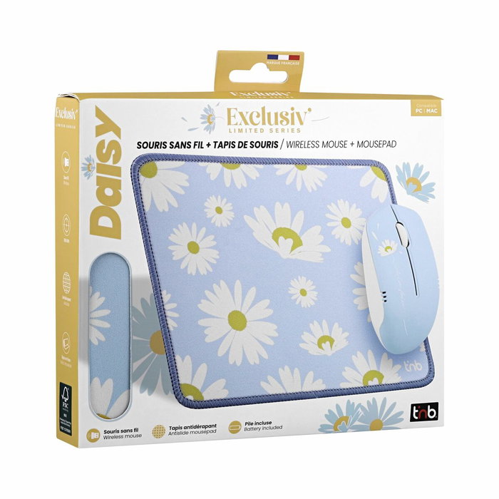 TNB DAISY Pack ratón + alfombrilla