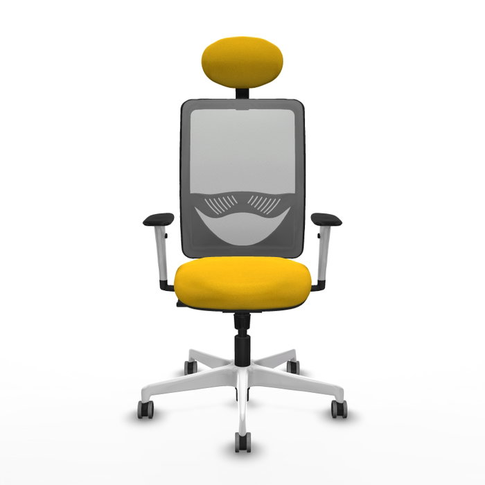 PIQUERAS Y CRESPO Silla de oficina Zulema con mecanismo Sincro, Amarillo y Gris PIQUERAS Y CRESPO Silla de oficina Zulema con mecanismo Sincro, Amarillo y Gris