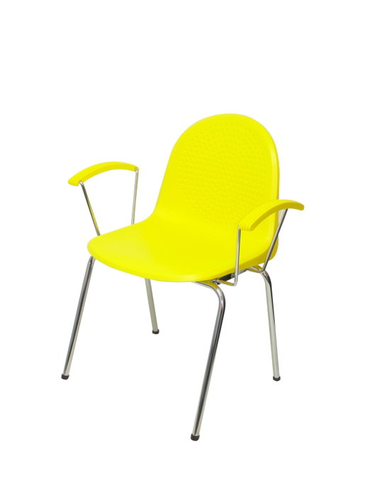 Piqueras Y Crespo Pack de 4 sillas Ves color amarillo