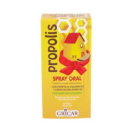 Gricar Própolis Spray Oral 15ml con Equinácea, Menta y Eucalipto para el Sistema Inmune