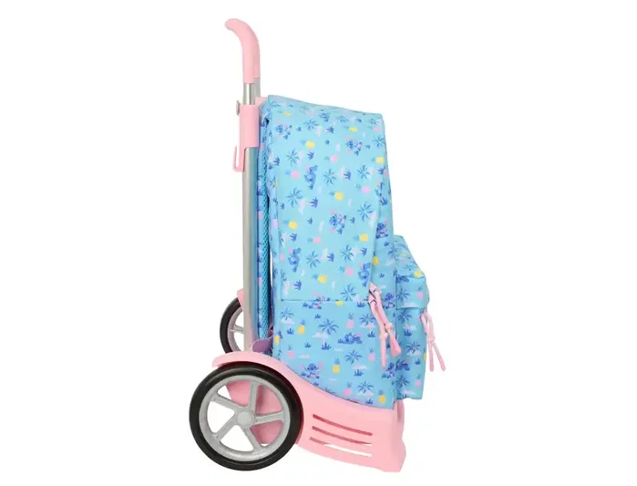 Safta Mochila + Carro Evolution 774 Stitch Waves, Mochila de Viaje con Ruedas, Dimensiones 420 x 330 x 150 mm