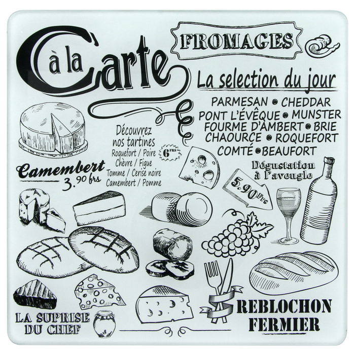 Cook Concept Tabla Quesos con 3 Cuchillos y Soporte Madera