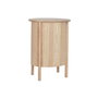 DKD Home Decor Mesita de Noche Moderna Artesanal 3 Cajones Ratan y Rubberwood Natural Dorado