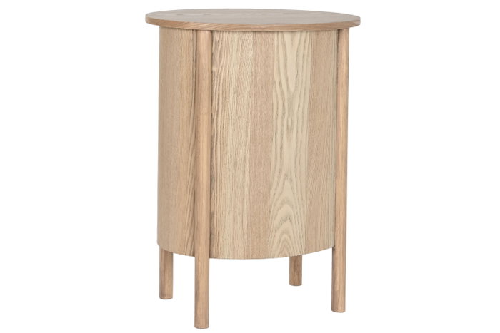 DKD Home Decor Mesita de Noche Moderna Artesanal 3 Cajones Ratan y Rubberwood Natural Dorado 48 An. x 35 Pr. x 66 Al. cm