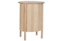 DKD Home Decor Mesita de Noche Moderna Artesanal 3 Cajones Ratan y Rubberwood Natural Dorado 48 An. x 35 Pr. x 66 Al. cm
