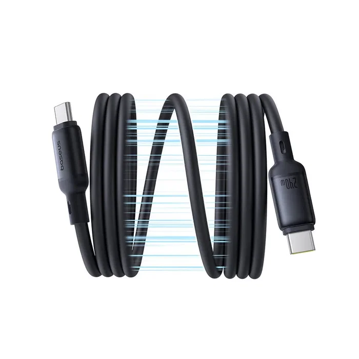 Baseus PicoGo Cable USB-C a USB-C 1m Negro - Carga Rápida USB PD 3.1, 240W, USB 3.1 (0.48 Gbit/s), Conector Macho
