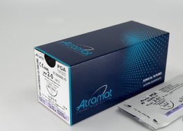 Atramat Sutura Quirúrgica PGA 6/0 Aguja Triangular 3/8 13mm 45cm Violeta 12ud