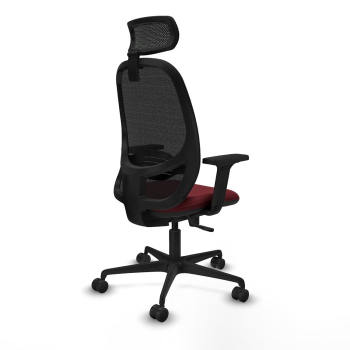 PIQUERAS Y CRESPO Silla de oficina Cilanco con mecanismo Sincro, Granate y Negro PIQUERAS Y CRESPO Silla de oficina Cilanco con mecanismo Sincro, Granate y Negro